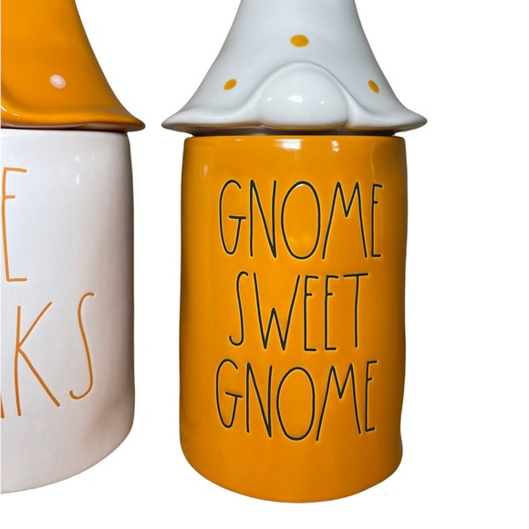 2 Rae Dunn Candle Thanksgiving Gnome Centerpiece Cannister Scented Topper Lids - Picture 3 of 15